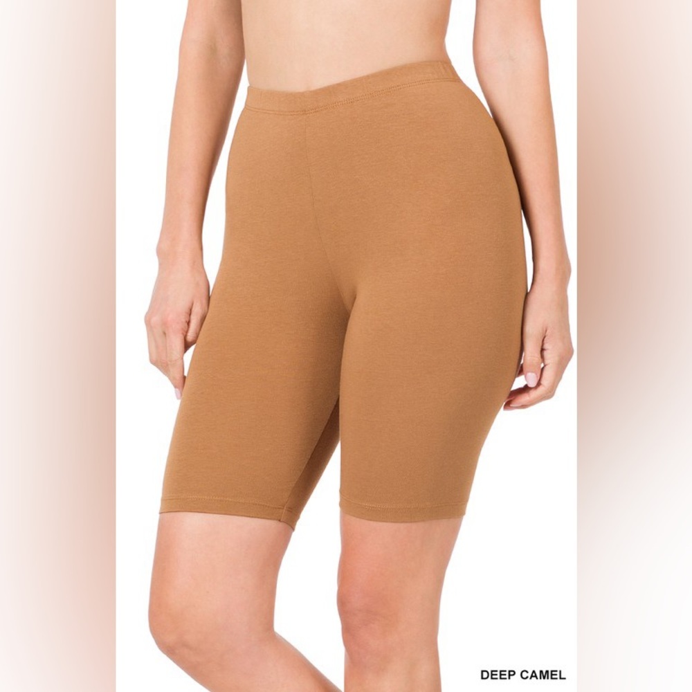 Deep Camel Biker Shorts
